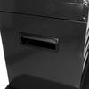 Rolling Cabinet with 5 Drawers, Adjustable Wheels and Removable Drawers, Tool Box for Garage and Workshop (Black)