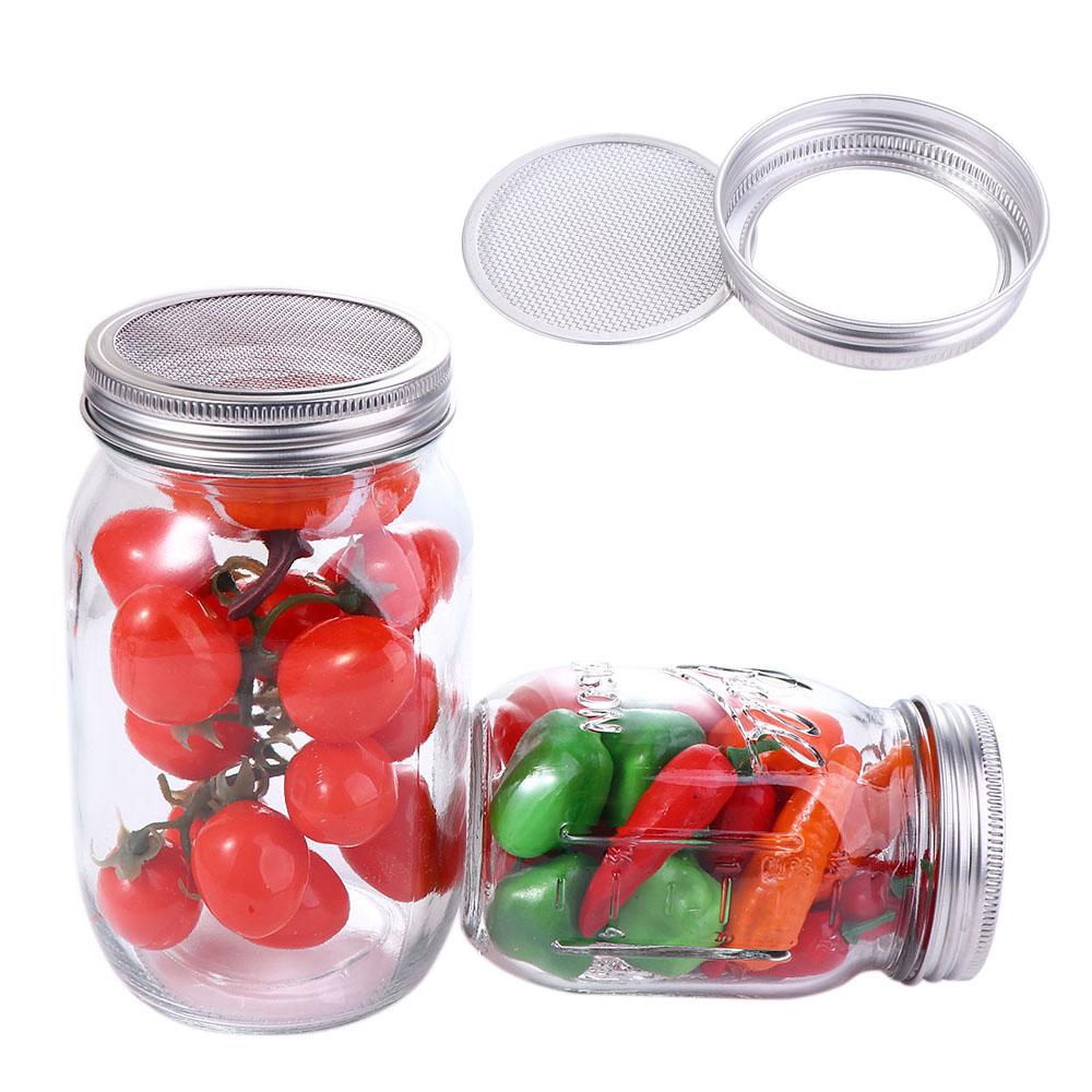 With Stand Stainless Steel Wide Mouth Mason Jars Sprouting Jar Kit Sprouter Germination Cover