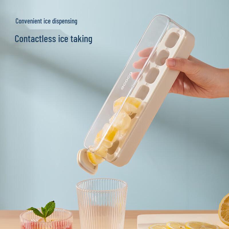 ecoco Press-Type Silicone Ice Cube Tray