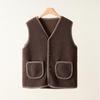 Women's Plus Size Fleece-Lined Lambswool Vest - New Autumn/Winter 2025 Fashion