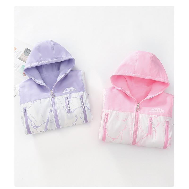 Girls Reversible Fleece Lined Hooded Jacket Big Kids Casual Windproof Outerwear