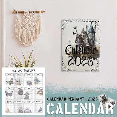 Gothic Wall Calendar Witchcraft Gothic Castle Calendar
