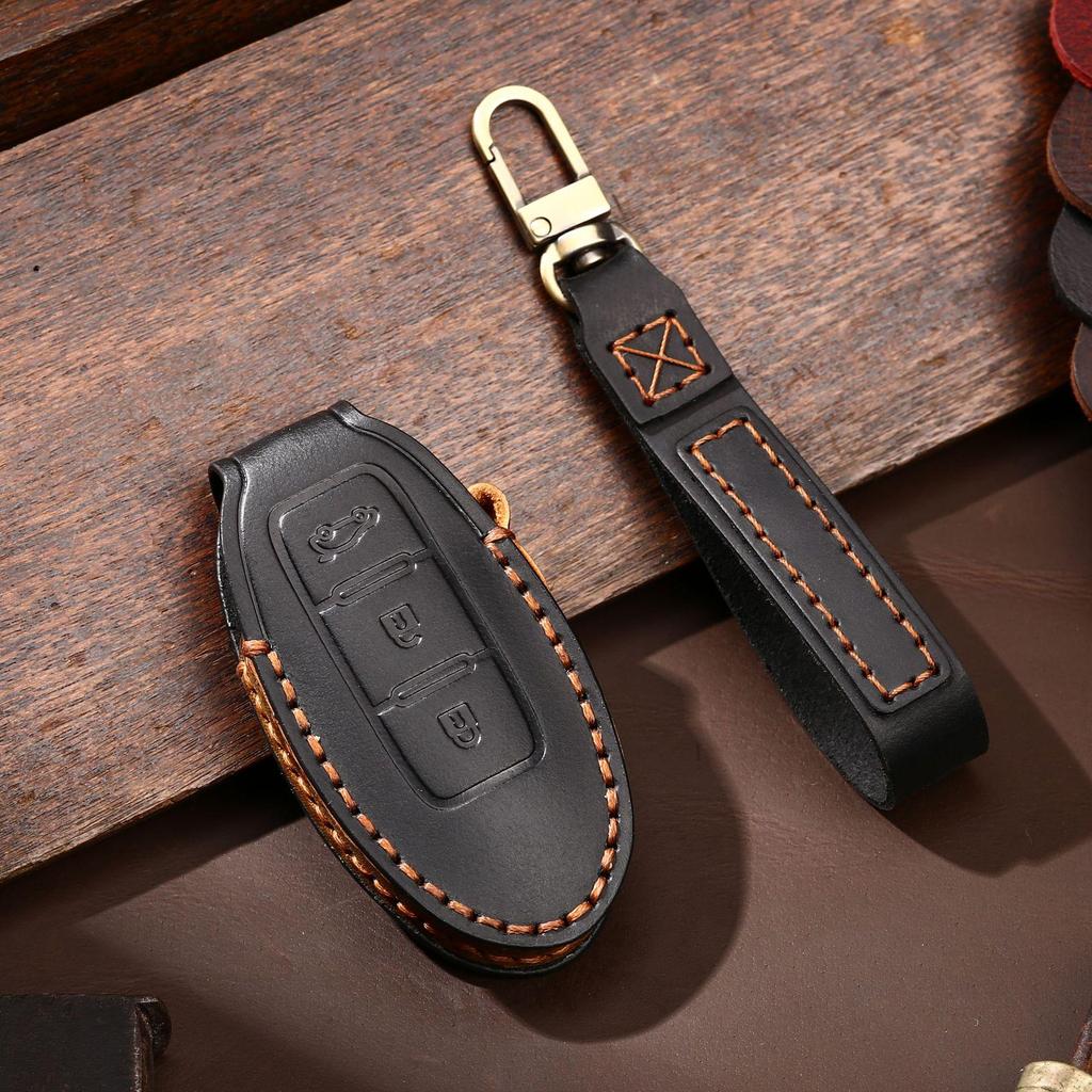 Handmade Leather Key Bag for 2020 Nissan Sylphy, Teana, Qijun, Tiida