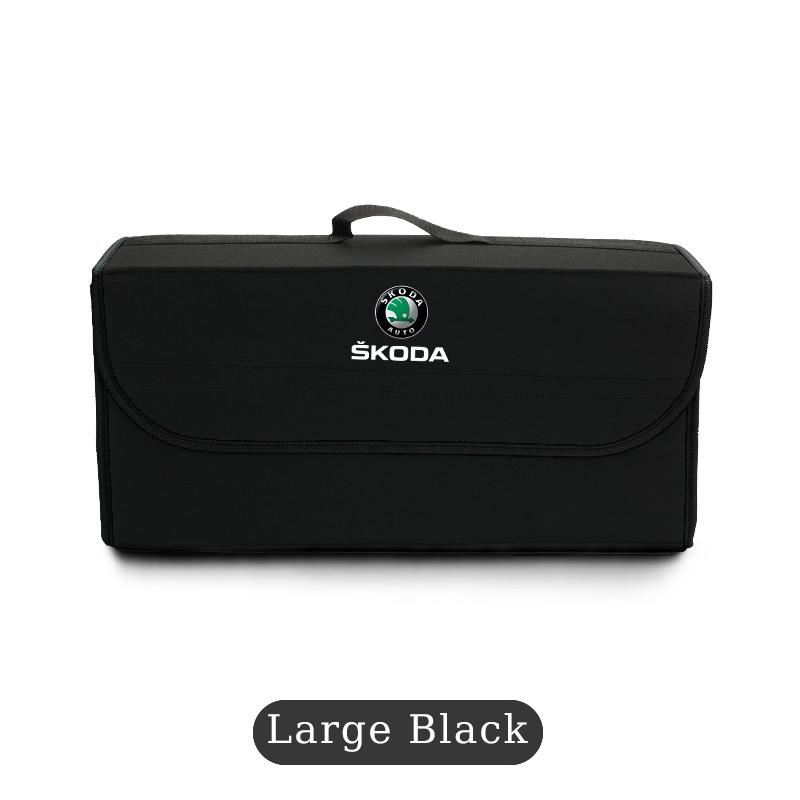 AAABP1 Car Trunk Storage Bag Felt Stowing Box Tools Organizer Accessories For Skoda Octavia Superb Rapid Kodiaq Karoq Fabia Kamiq