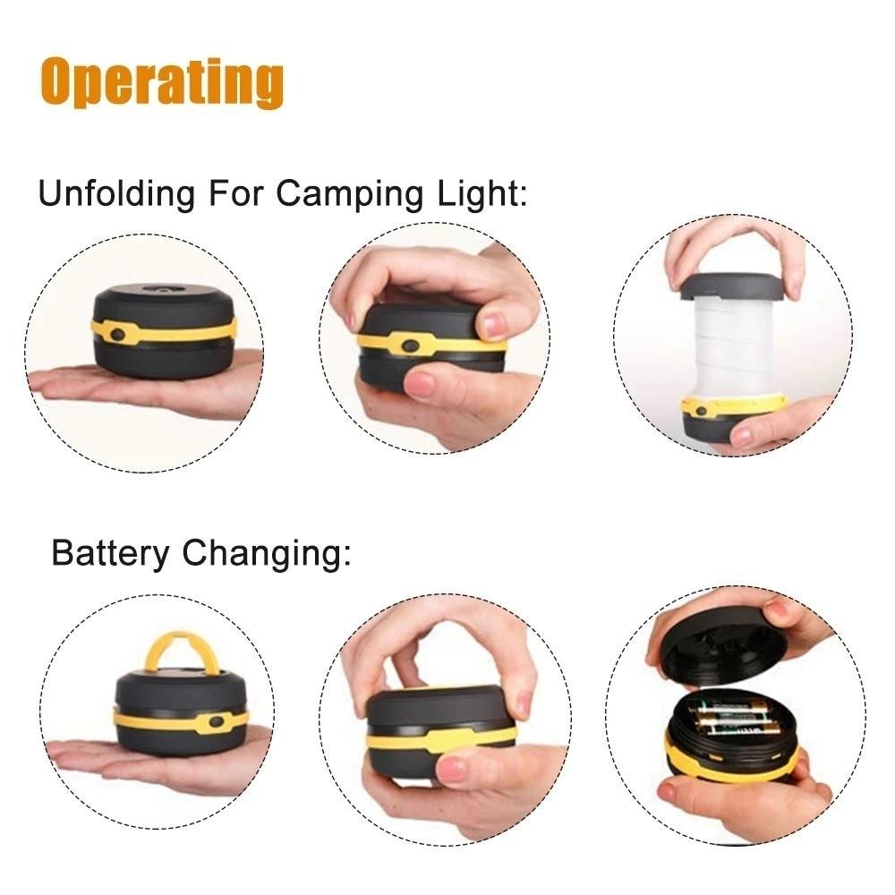 Telescopic LED Camping Light Foldable Tent Lantern New Night Light Camping
