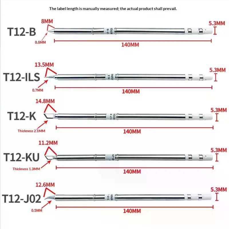T12 I ILS J02 JL02 K KU Soldering Iron Tips For Hakko Fx951 DIY T12 Electric Soldering Iron Soldering Station Welding Tools