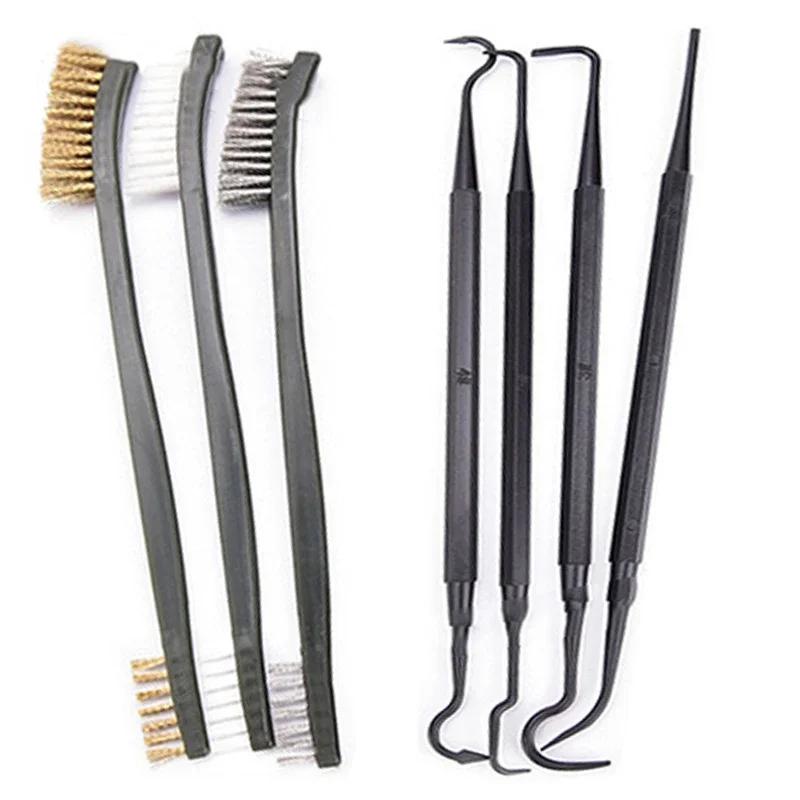 Multifunction Wire Brushes Nylon Picks Brush High Quality 3 Double-headed Finished Car Detailing Cleaning Tool Accessories
