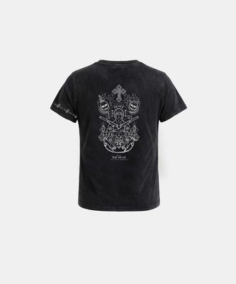 BADBLOOD Peace Not War Print 1/2 T-Shirt - Black