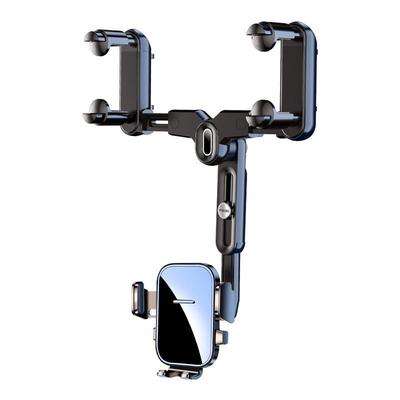 360 Degree Rotatable Retractable Car Phone Holder Adjustable Rearview Mirror Mount Bracket Universal Auto Phone Stand Accessory