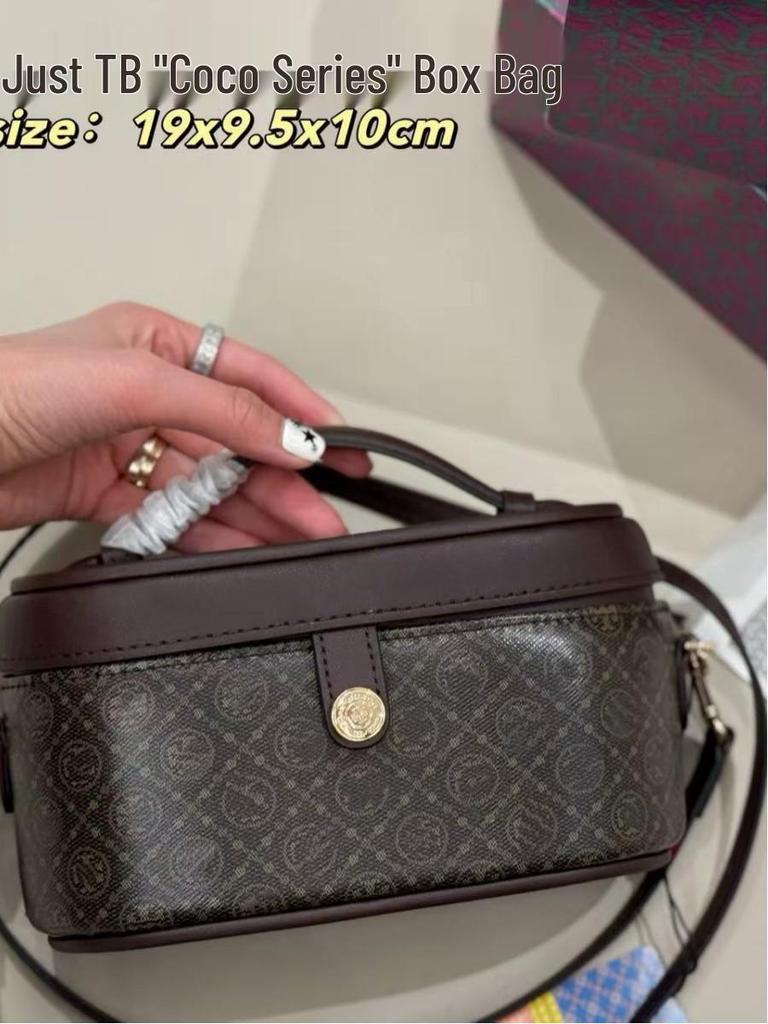 Damen Kuhfell Canvas Umhängebox mit Blumendesign