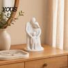 Minimalistische Familien-Dekoration aus 3 Figuren, 3D-gedruckte Eltern- und Kinderstatue, Schreibtisch-Accessoire, Abstrakte Skulptur für das Wohnzimmer