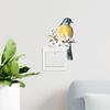 Adesivo per interruttore a forma di ramo di fiori di uccelli, rimovibile, autoadesivo, impermeabile, in PVC, per soggiorno, bagno, presa a muro, decorazione