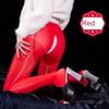 Alluring 8D Oil Shinny Zipper Crotch Polyamide Tights Leg Area Wear Her Tights Ootd Bodycon Legging Pants Sex Game Sm Cos Fun Toy