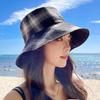 Fishing Hat Cotton Double-sided Embroidered Bear Pattern Sunshade Bucket Beach Hats