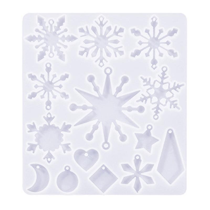 Χριστουγεννιάτικα Σκουλαρίκια Καλούπι Εποξειδική Ρητίνη Σιλικονούχα Καλούπια DIYs Κρεμαστό Νιφάδα Χιονιού Καλούπι Σκουλαρικιών Μπρελόκ Εργαλείο Κοσμημάτων Εποξειδικής Ρητίνης