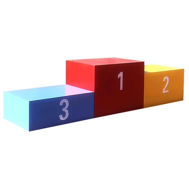 

Three-Color Wooden Athletics Podium