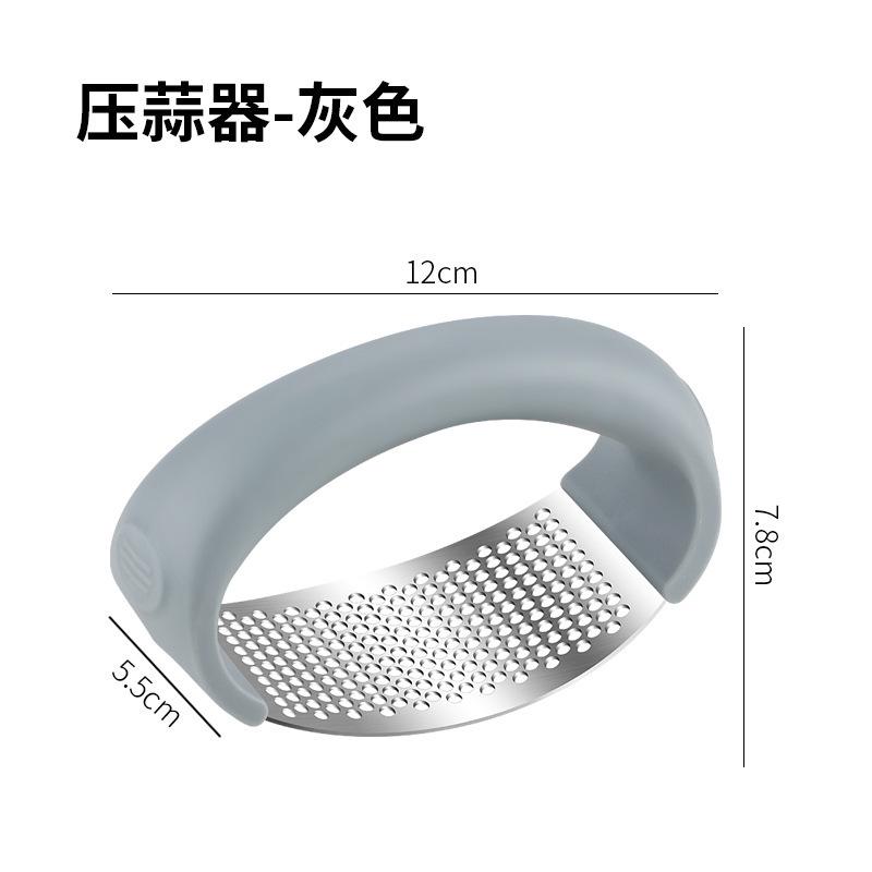 Stainless Garlic Press with, Multifunctional Manual Garlic Mincer and Crusher for Kitchen Use