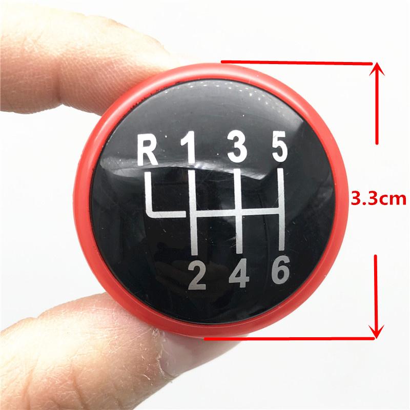 5/6 Speed Gear Shift Knob Top Cap Emblem Badge Cover For VW Volkswagen Golf Jetta MK3 MK4 GTI MK4 Bora Polo Seat Ibiza Caddy