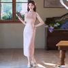 Pink Sleeveless National Style New Chinese Suzhou Long Cheongsam Improved Young 1011 New Women's High-end Summer