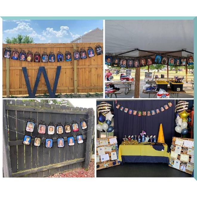 Graduation Decorations 2025 2026 5x7 Photo Banner for Class of 2025 Decorations K-12 Picture Banner for Senior 2025 High School Decor Graduation