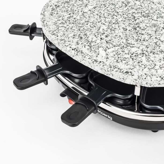 Appareil à raclette et pierre à cuire HKOENIG - RP858 - Jusqu'à 8 personnes - 900W