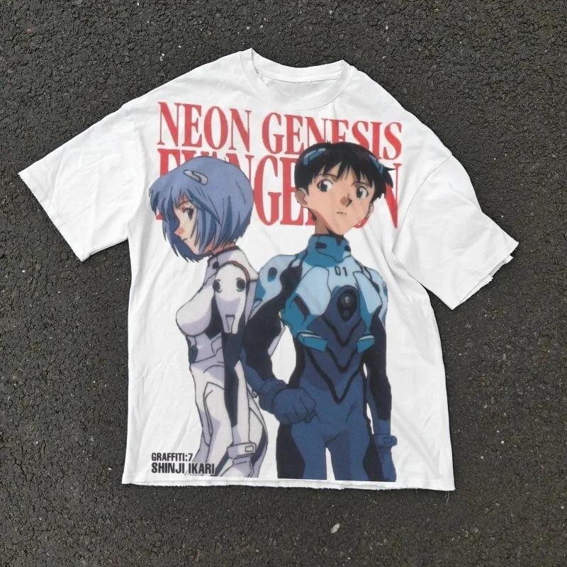 Neon Genesis Evangelion Ayanami Rei Asuka Stile Classico T-shirt a Manica Corta 2026 Estate Uomo Donna Cotone Tee Top