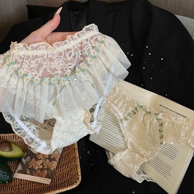 Damen Neue Sommer Sexy Süße Spitze Atmungsaktive Dreiecks-Slips
