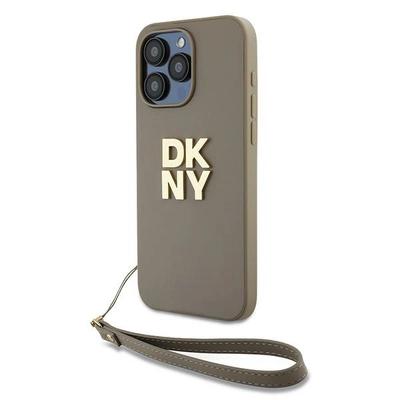 Dkny Dkhcp15Lpbswse Iphone 15 Pro 6.1Beżowy/Beige Twarde Etui Pasek Na Nadgarstek Logo Magazynowe