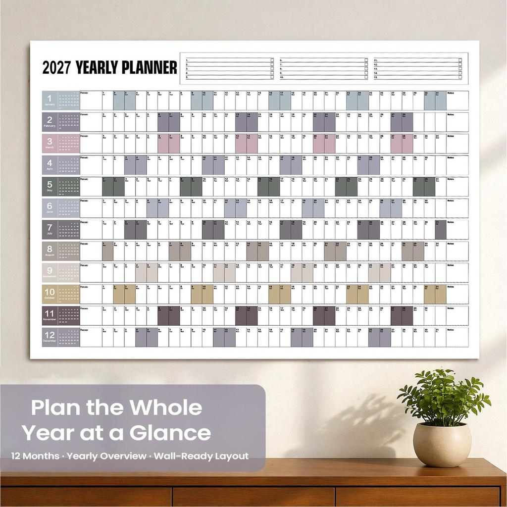1117 Calendar Large Wall Calendar 161 Days Planner Sheet To Do List Check-In Plan Daily Weekly Agenda Schedule Organize Planning