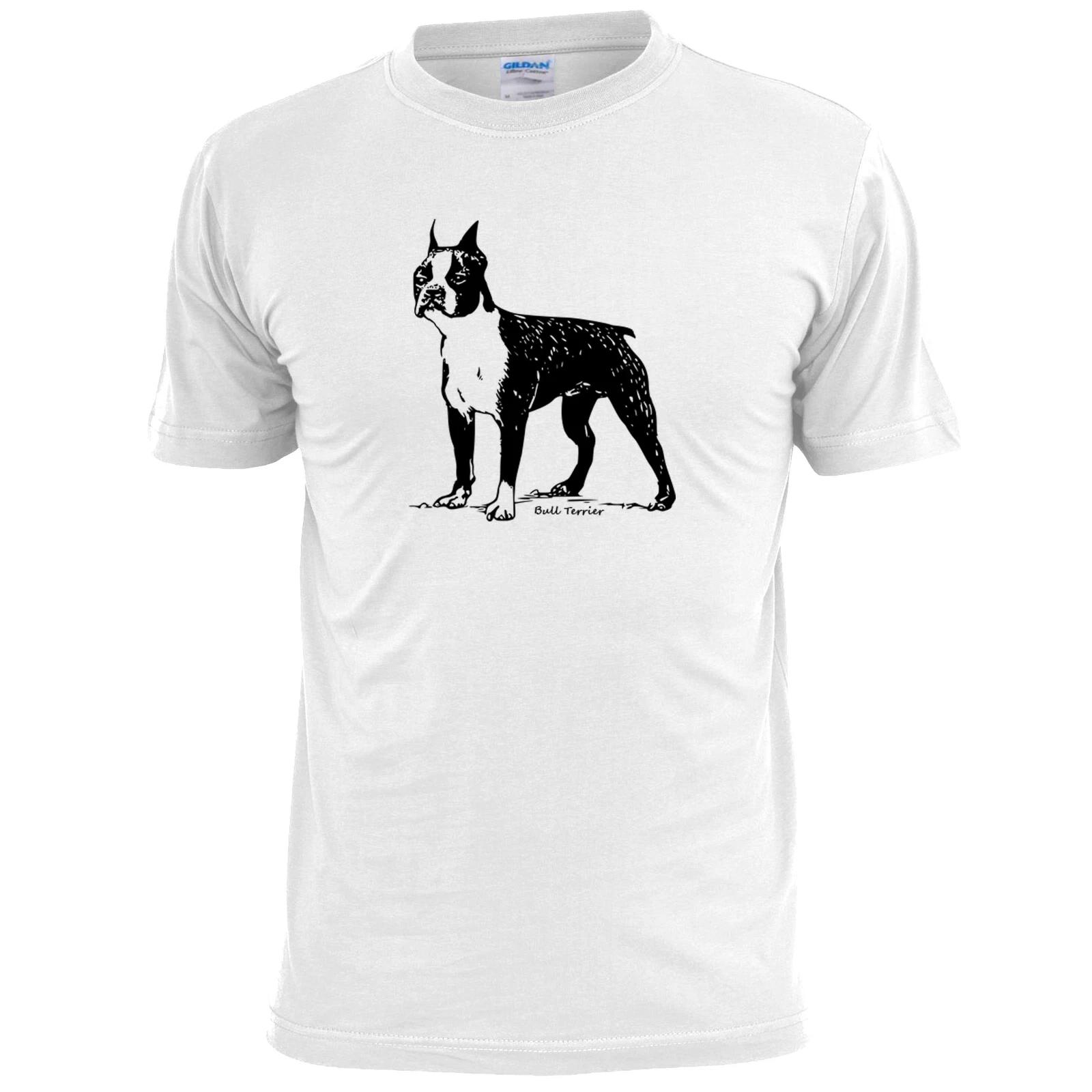 Mens Bull Terrier Sketch T shirt Pet Pooch Mans Best Friend 4XL