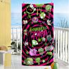 Zombie Invasion Pattern Beach Towel Quick-Dry Soft Microfiber Comfortable Lightweight