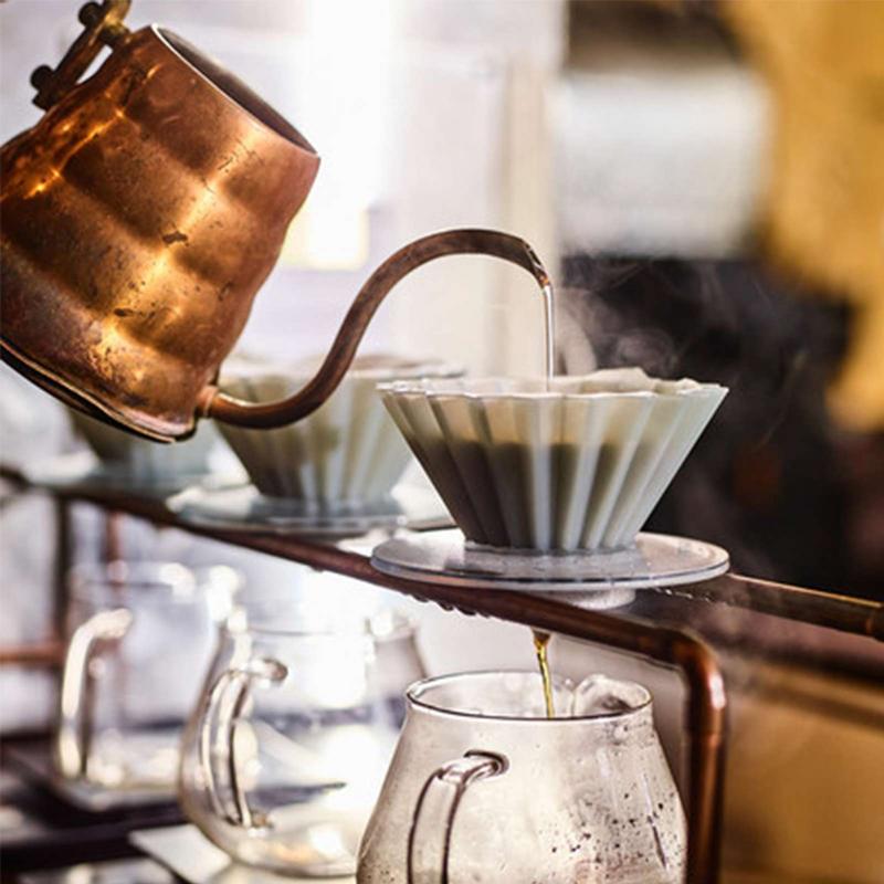 Übergießen Kaffeetropferständer Kaffeefilterhalter Wiederverwendbare papierlose Einzeltassen-Kaffeemaschine Harzkaffeetropferhalter