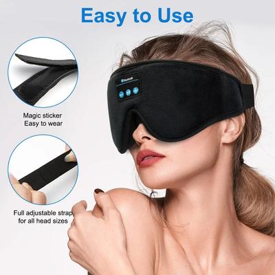 3D Augenmaske Bluetooth Musikwiedergabe Schlafkopfhörer mit eingebautem HD-Lautsprecher Maske zum Schlafen Kopfhörer Kabellos Flugreise 5.0