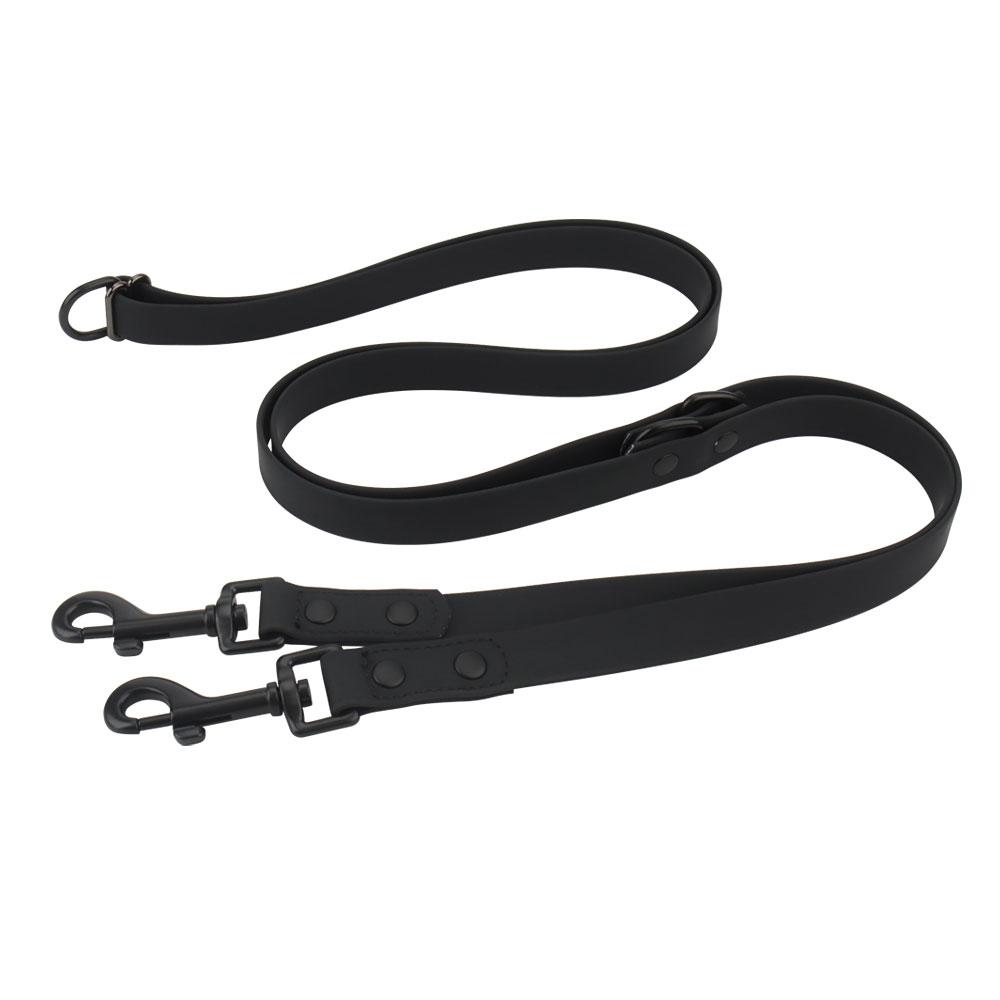 PVC Waterproof Dog Leash Double-headed Pet Leashes Outdoor Walk Training Soft 2 Heads Traction Rope Cross-body