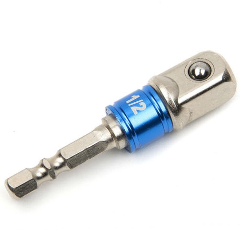 3 X Socket Adapter Drill BIts Set Hex Shank 1/4" 3/8" 1/2"Impact Driver Tools