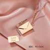 Romantic Jewelry Design Stainless Steel Box Locket Custom Love Letter Envelope Pendant Necklace Valentine's Day Gift
