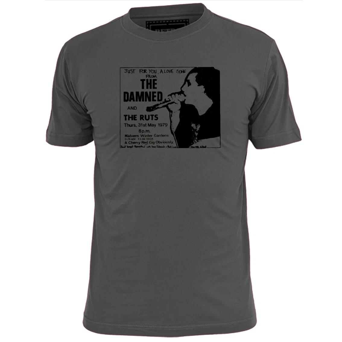 Mens Damned And Ruts Inspired Gig Poster T shirt Punk Rock XL