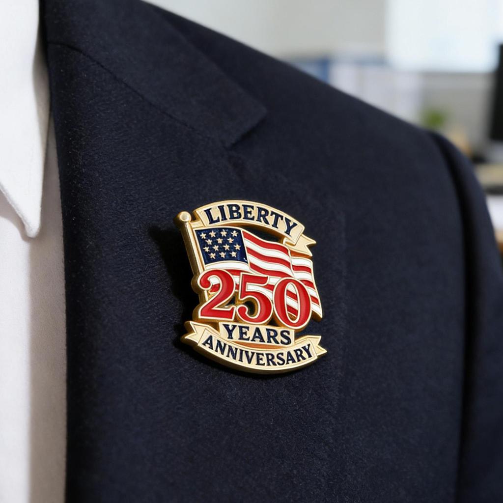 4x USA 250TH Anniversary Pins Commemorative Badges for Backpack Bag Hats