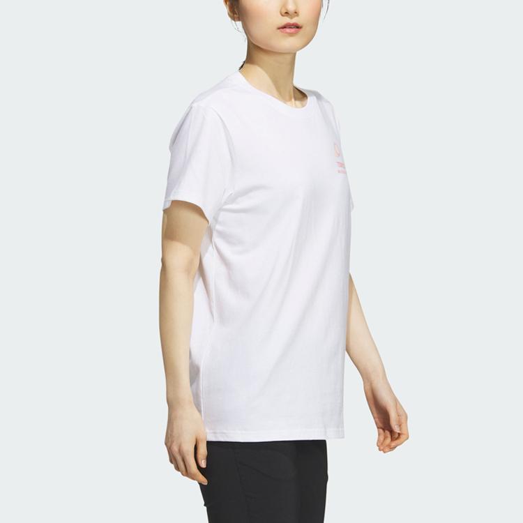 Adidas Short Sleeve Outdoor Ocean Tee With Fish Print Women Tops White IU1284