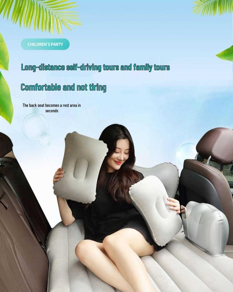Rear Seat Car Inflatable Mattress - Foldable Travel Sleeping Pad for Car Interior