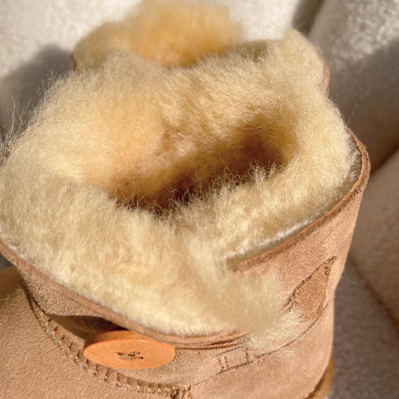 2025 Sheepskin & Wool Kids' Genuine Leather Non-slip Snow Boots for Parent-Child