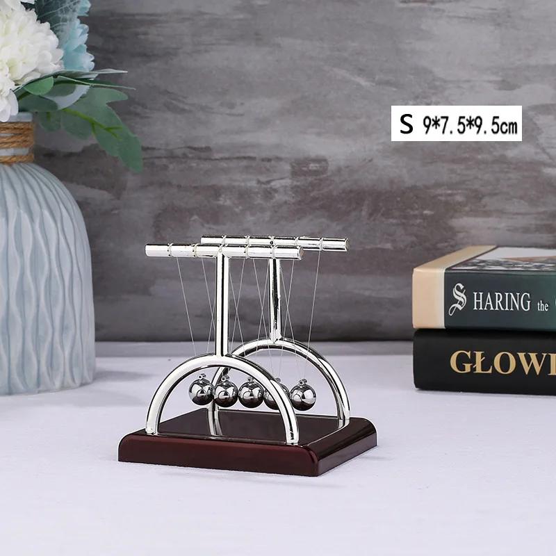 Sfera di Equilibrio in Acciaio Fisica Scienza Pendolo Divertimento Sviluppo Precoce Giocattolo da Scrivania Educativo Regalo, Culla di Newton Grande, Media, Piccola