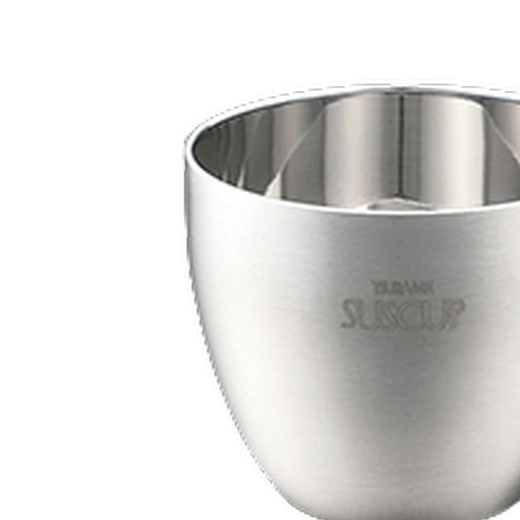Sake Cup Stainless Double Hairline Sakura Made in Japan J-kitchens-SimpleBag Set, 18/8 Steel, Wall, Finish, Design, Pair, 58ml,