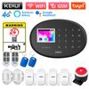 KERUI WiFi + 4G/2G Home Security Alarm System with PIR Motion Detector Door Sensor Tuya Smart Burglar Alarms Wireless Zones W204