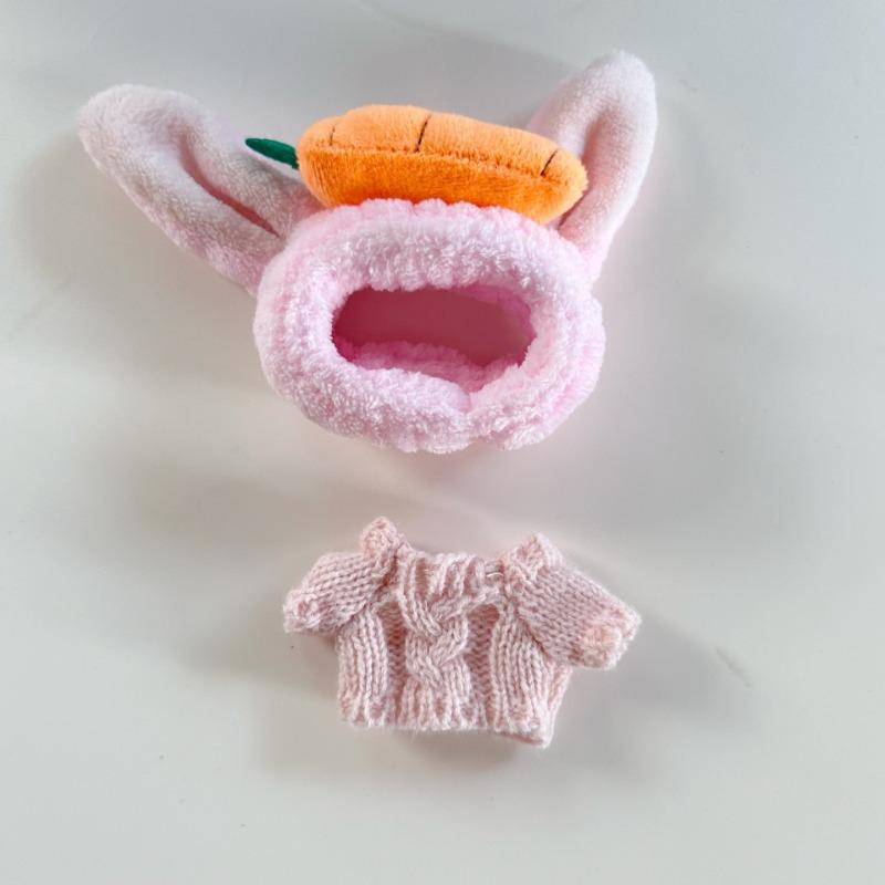 Clothes Only] Pendant  For Rab Sit Party Series Doll Coat For LABUBU Hat Carrot Hair Band