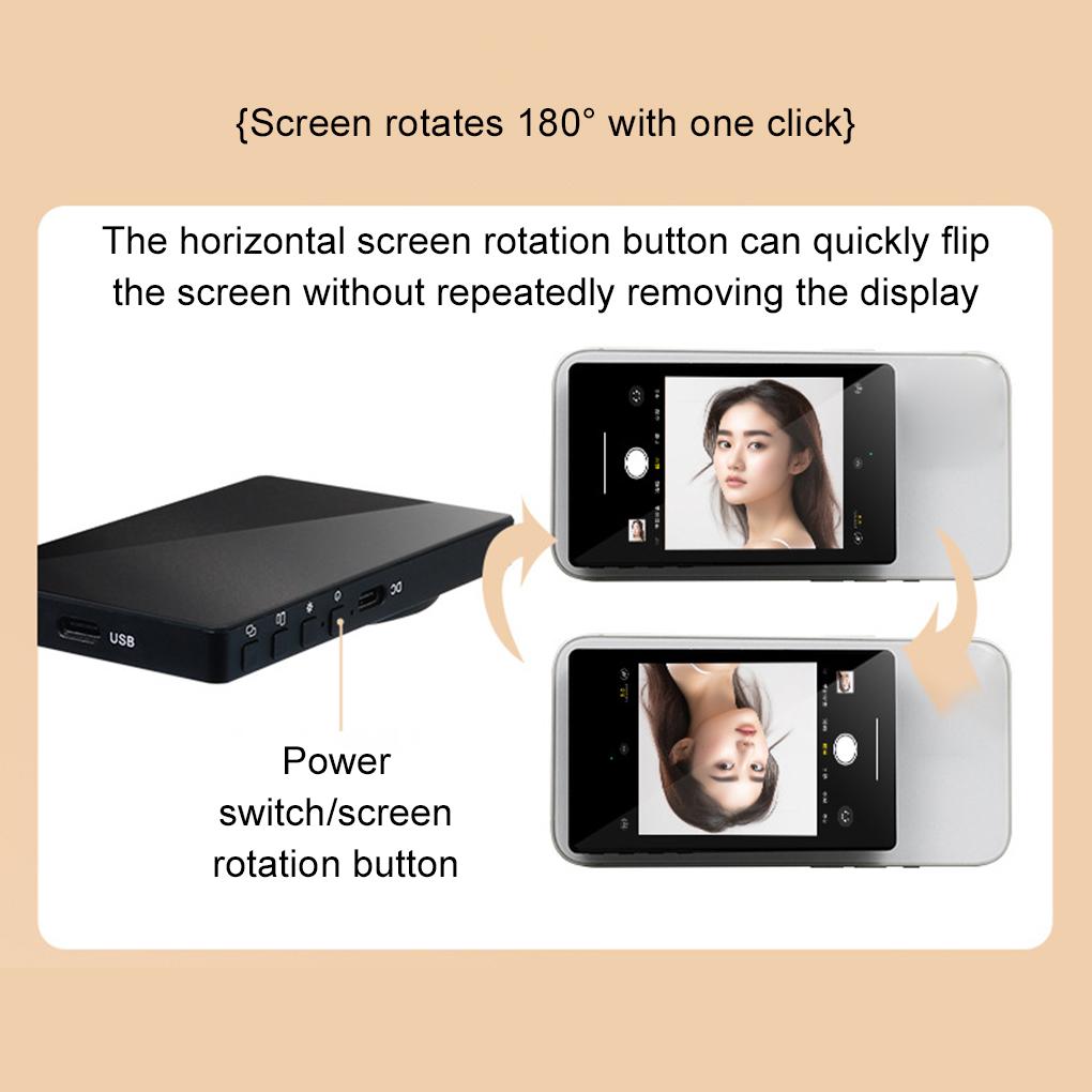 Smartphone Wireless Magnetic Monitor Screen For Smartphone Vlog Live Stream Video Recording Outdoor Selfie Assistanc Screen New