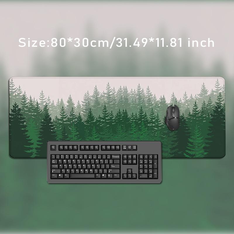 Mouse Pad Green Forest Gaming XL Large Home Computer Mousepad XXL Playmat Natural Rubber Office Soft PC Table Mat Mouse Mats