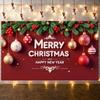 Merry Christmas Banner Gold Accent Holiday Decor Banner Festive Banner Decorative Ball For New Year Celebration New Year's Eve