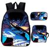 Solo Leveling IGRIS Child Backpacks Shoulder Bag Pencil Case 3pcs Set Large Capacity School Bags for Boys Girls Travel Daypacks