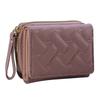 Women's Short Embroidered Love Zero Wallet Zipper Buckle Large Capacity Card Bag Versatile Fashion Simple